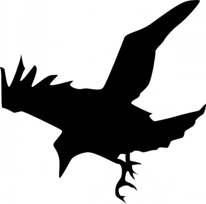 Flying bird silhouette clip art