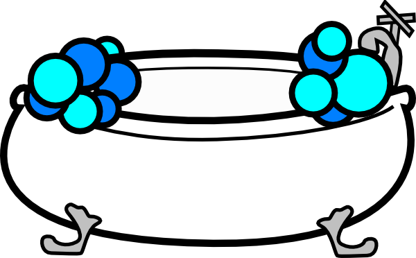 Tub Bubbles Black And White Clip Art - vector clip ...