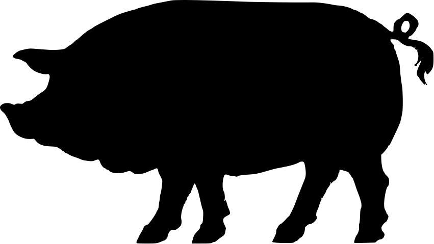 Pig silhouette clip art