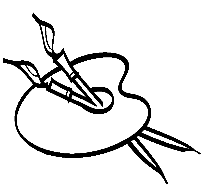 Coloring Pages Paint Pallet | Coloring Pages