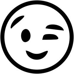Wink Face Teacher Emoji Rubber Stamp - Simply Stamps