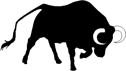 Bull clipart black and white