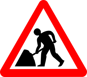 Road work signs clipart