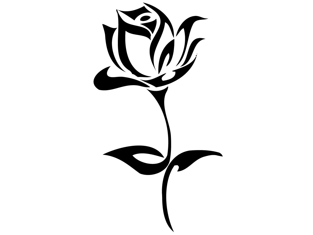 Rose tattoo clipart
