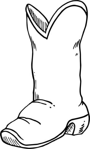 Old Cowboy Boot coloring page | Free Printable Coloring Pages