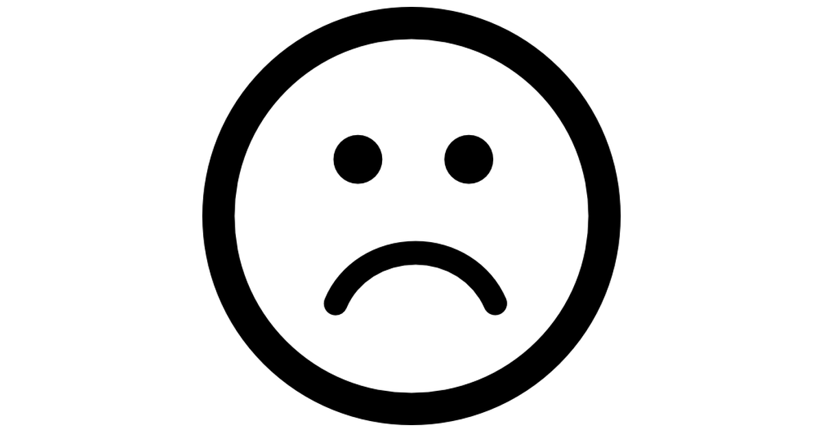 Sad face in rounded square - Free interface icons