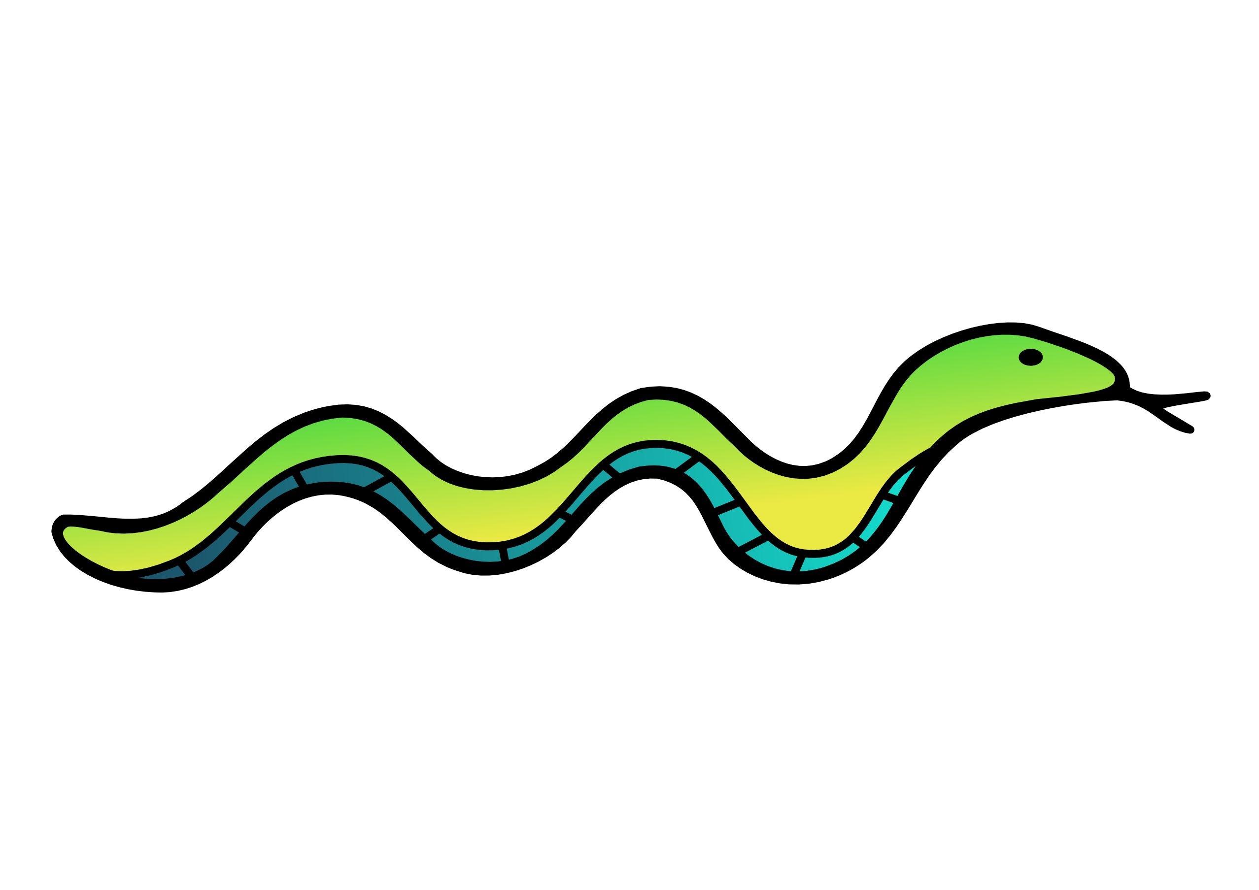Long snake clipart