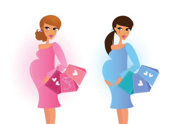 Modern Pregnant Woman Clipart