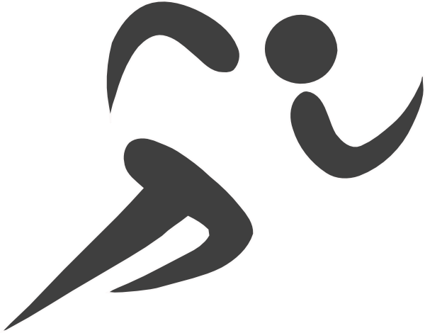 Stick figure running clipart