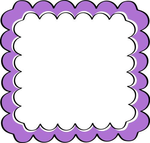 Cute Black And Purple Photo Frame Border Design
