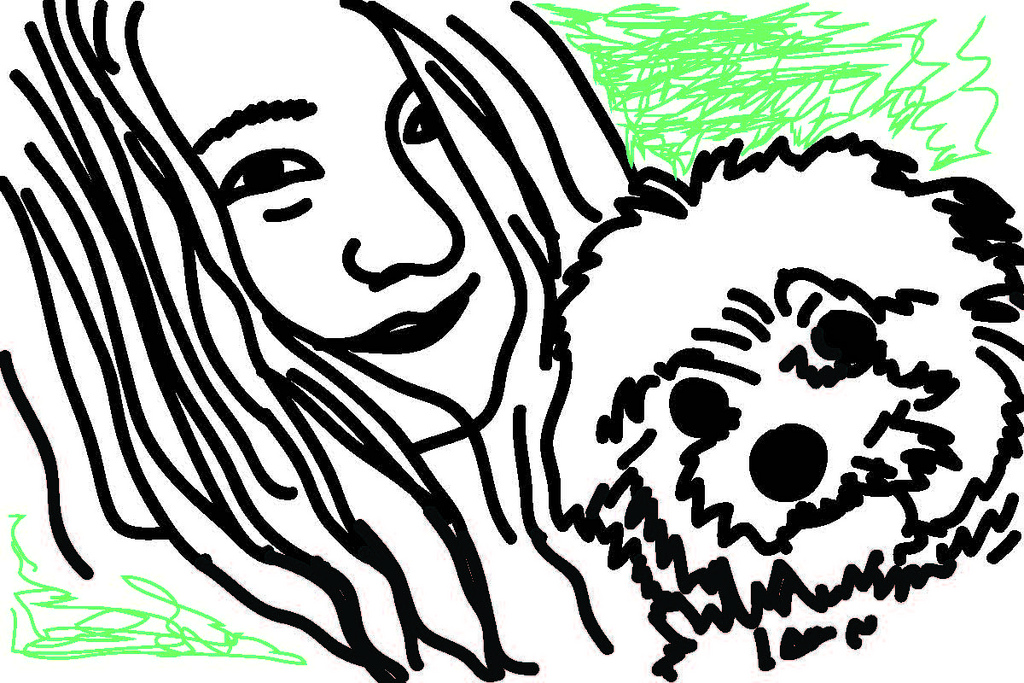 Create a drawing of a face trace.