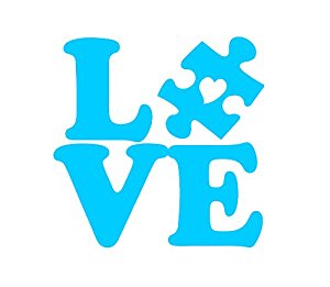 Amazon.com: Autism Awareness - Love Puzzle Piece with Heart 4 ...