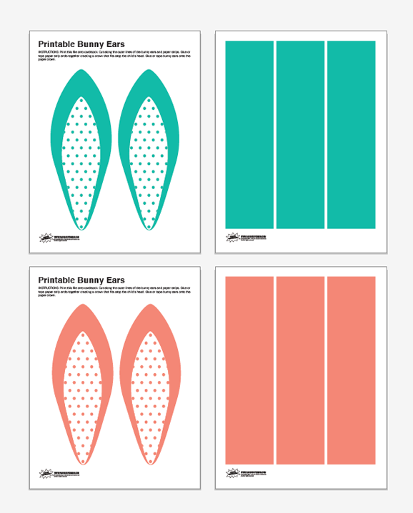 Free Printable Polka Dot Bunny Ears - Paging Supermom