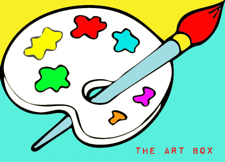 Painting palette clipart outline