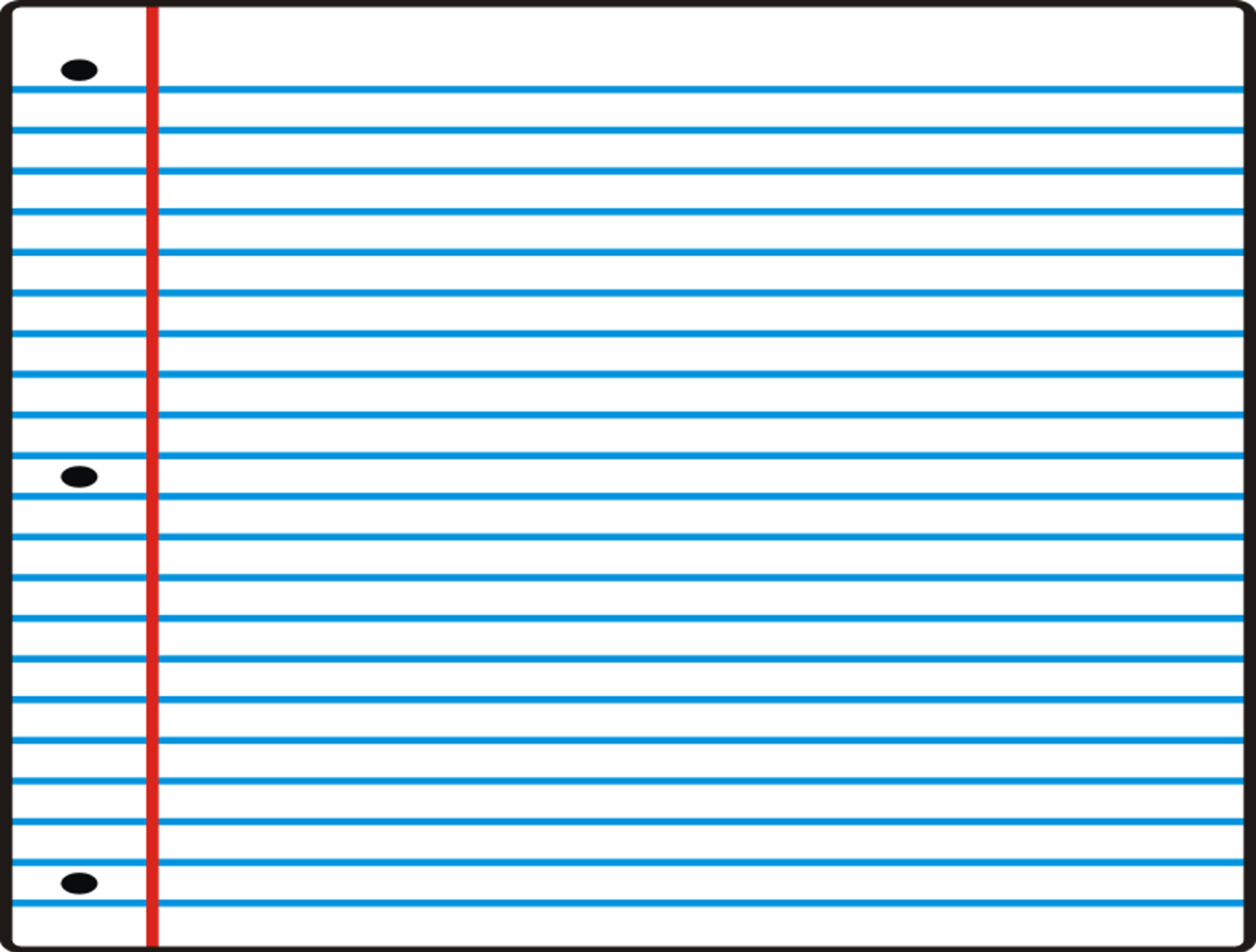 Notebook Paper Template Clipart - Free to use Clip Art Resource