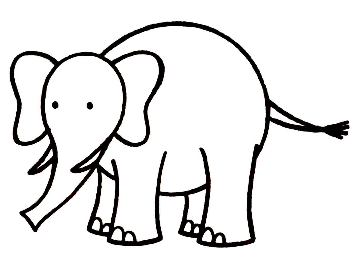Line Drawing Of Elephant | Free Download Clip Art | Free Clip Art ...