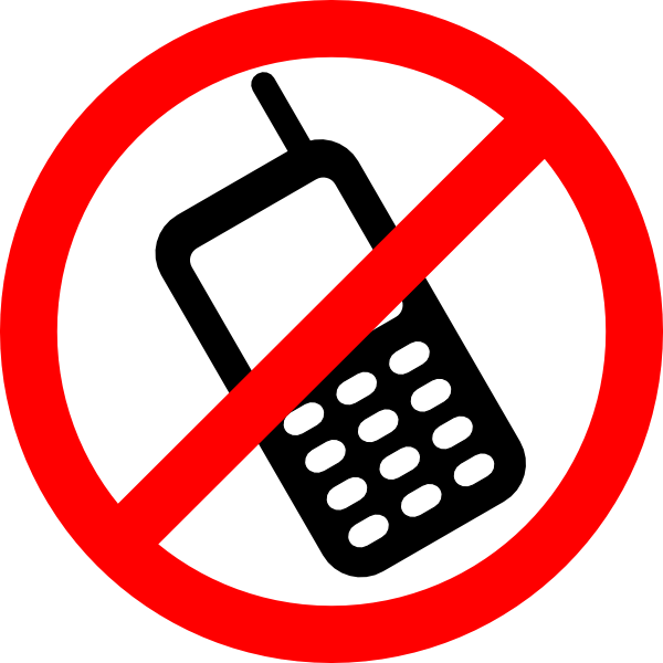 No cell phones clipart