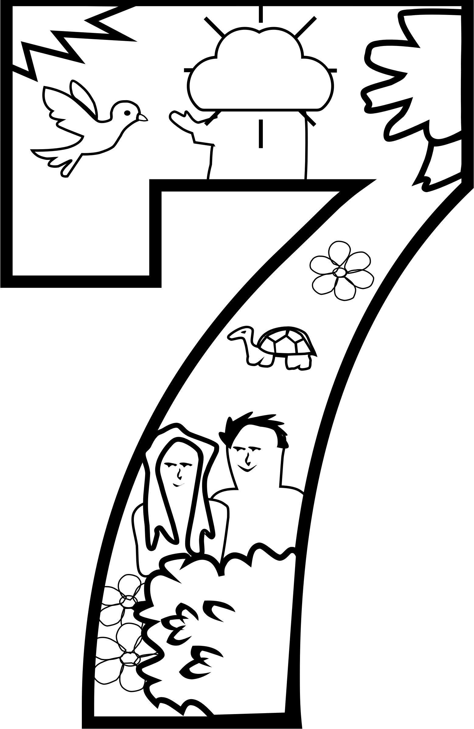 Clipart - Creation Day 7 Coloring Page