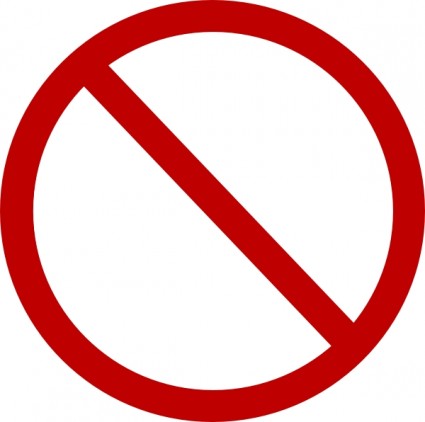 Red No Circle clip art | Free download