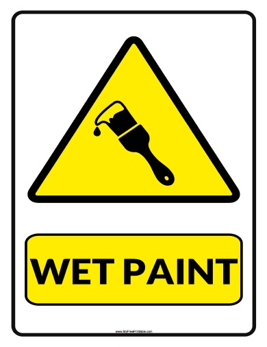 Wet Paint Sign - Free Printable - MyFreePrintable.com