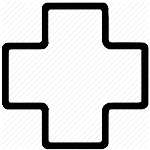 Addition, cross, outline, plus, rounded, signs, symbols icon ...