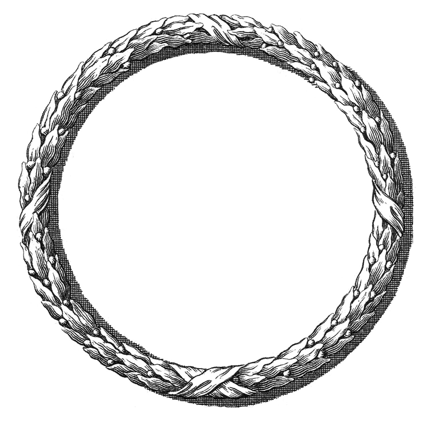 Round Frame Image - Classic Laurel Wreath - Wedding - The Graphics ...