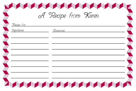 Colors, Words and Recipe cards
