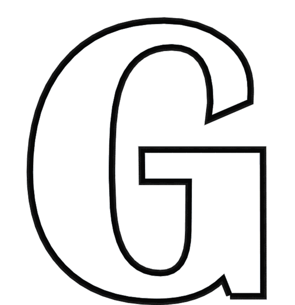 Letter g clipart black and white