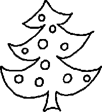 Black and white clip art free christmas