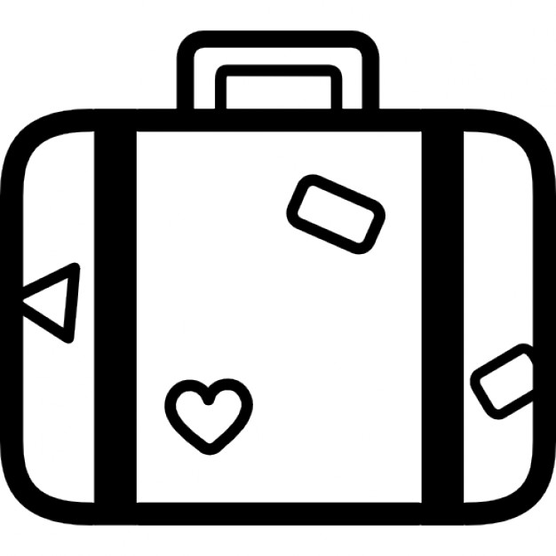 Suitcase for travelling baggage outline Icons | Free Download