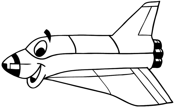 Cartoon space shuttle vinyl decal. Customize on line. Aeroplanes ...
