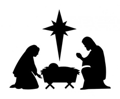 Free nativity scene silhouette clip art