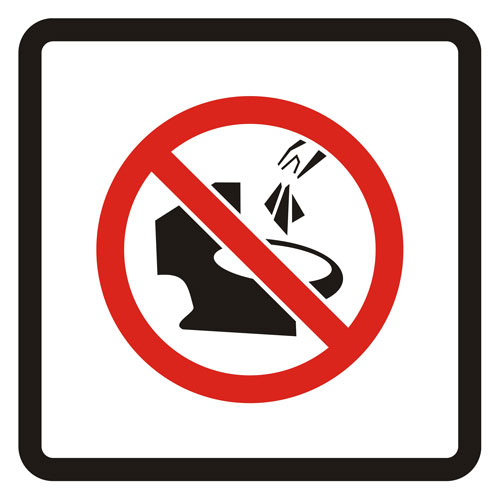 No Trash Sign