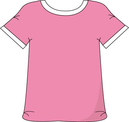 Pink Tshirt with a White Collar | Printable Magnets or Scrap Book ...