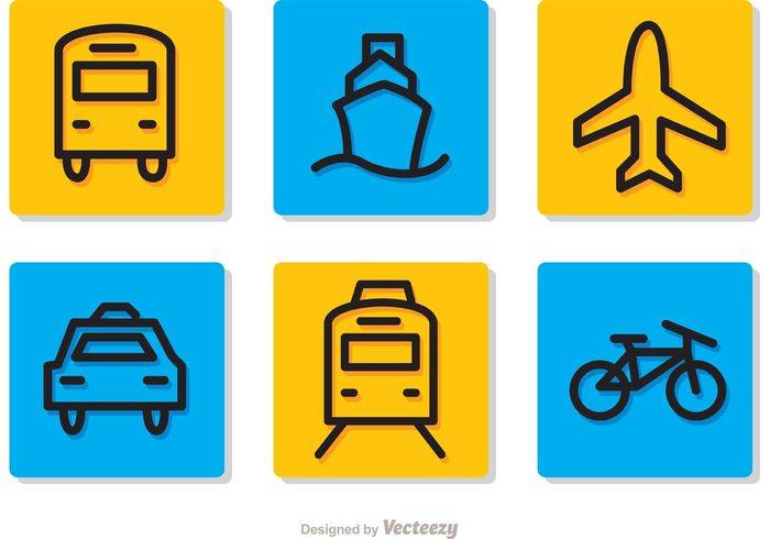 Transport Pictograms Sets Vectors - Download Free Vector Art ...