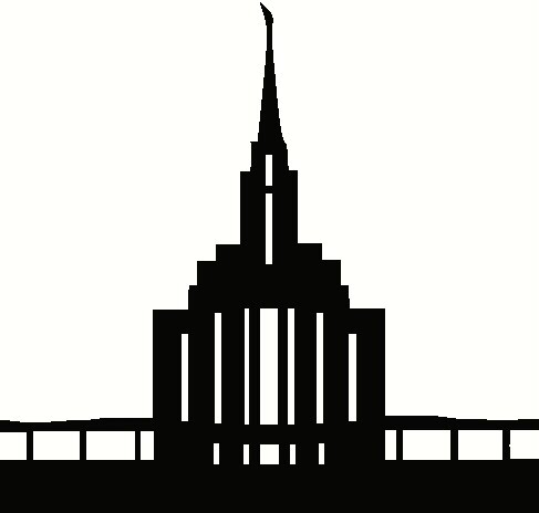 Lds temple silhouette clipart