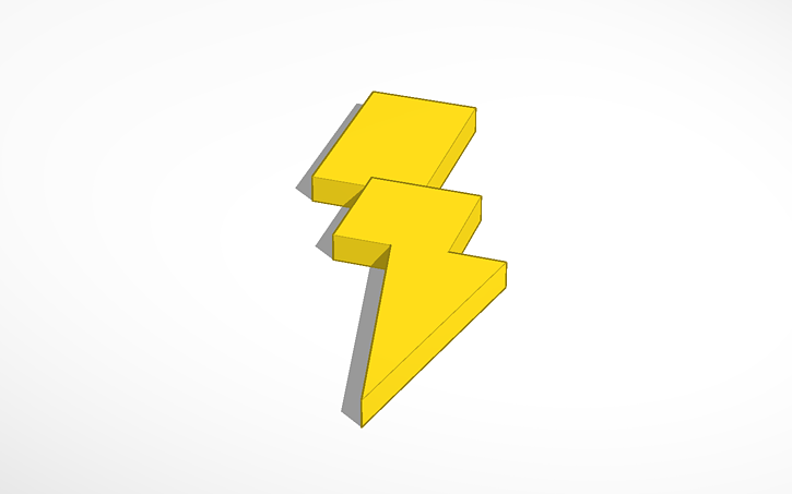3D design zeus lightning bolt | Tinkercad