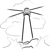 Lighthouse Clip Art Black And White Free - Free ...