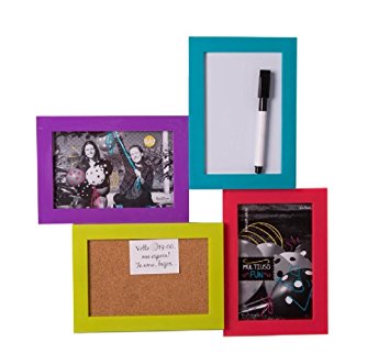 Amazon.com: Collage Picture Frame, White Board & Cork Board ...