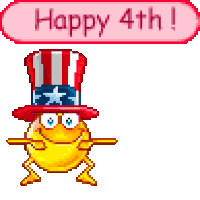 July 4th Uncle Sam Hat Jumping 02 Patriotic Flag Red White And ...
