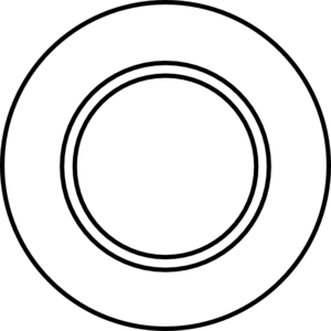 Dinner plate clipart black and white