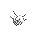 Hand, Shake icon