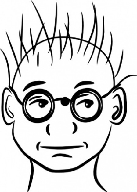 Human Face Glasses clip art | Download free Vector