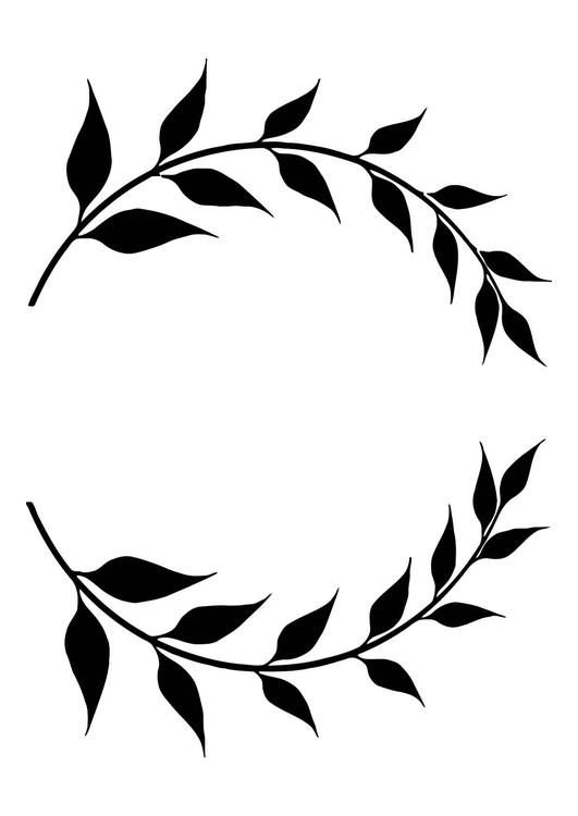 Coloring page laurel leaf crown - img 11437.