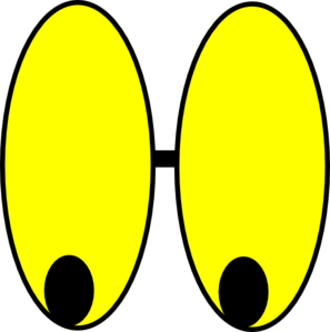 Yellow Watching Eyes clip art - vector clip art online, royalty ...