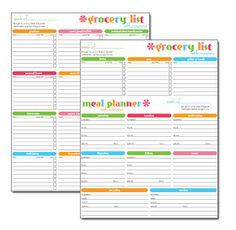 Menu & Grocery Planning/Organizing