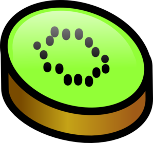 Kiwi Fruit Slice clip art - vector clip art online, royalty free ...