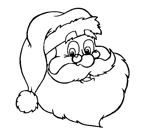 Coloring page santa face to color online - Coloringcrew.