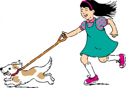 Walking Dog clip art Vector clip art - Free vector for free download