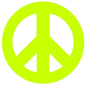 Amazon.com - 6 Solid Color Peace Signs with Various Polka Dots ...